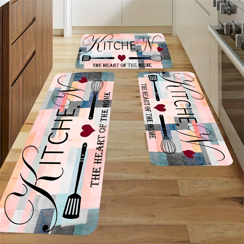 Anti Slip Absorbent Anti Fatigue Kitchen Rug Quick Dry Machine Washable Carpet