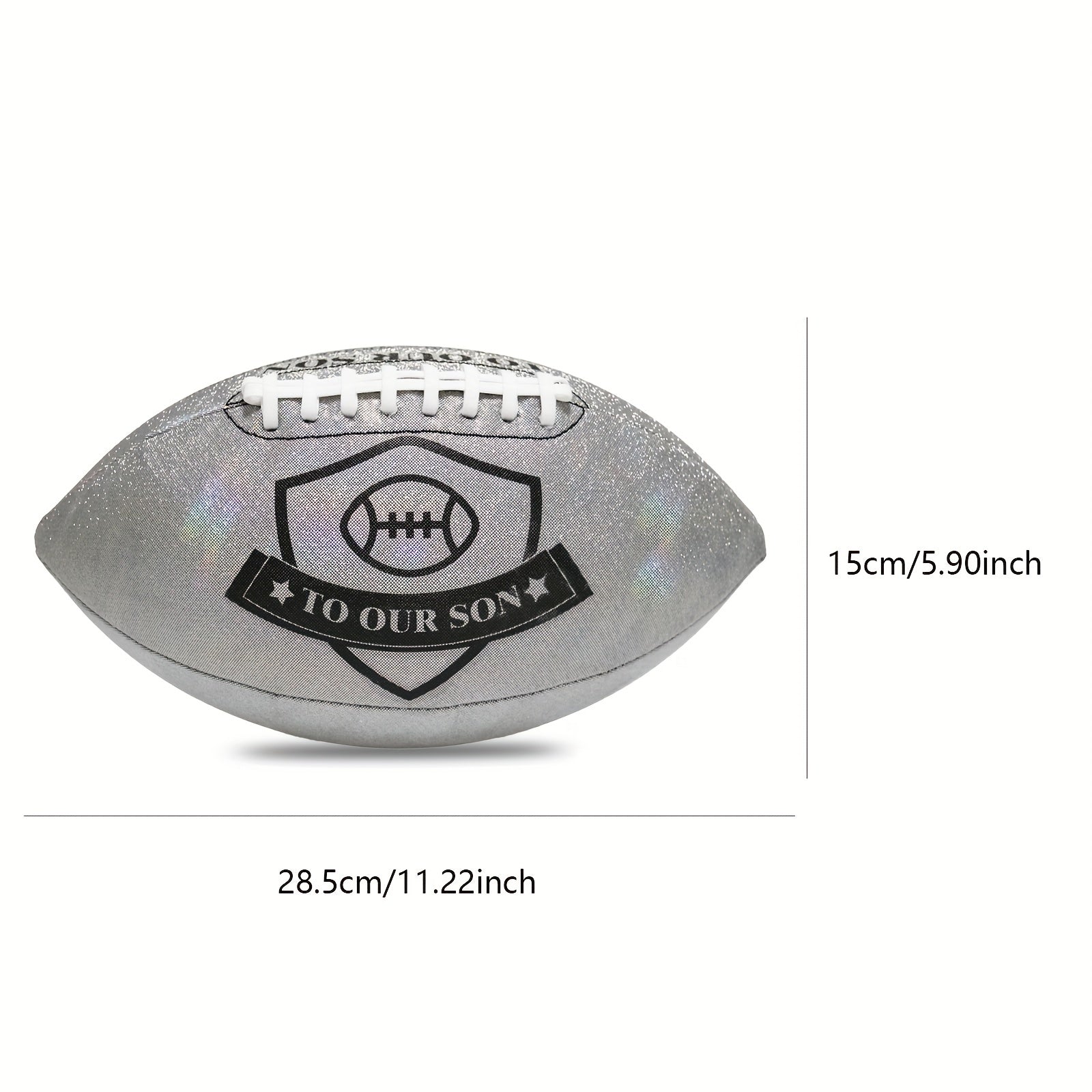 Glitter American Football Christmas To Our Son From Mom And Dad Size 9