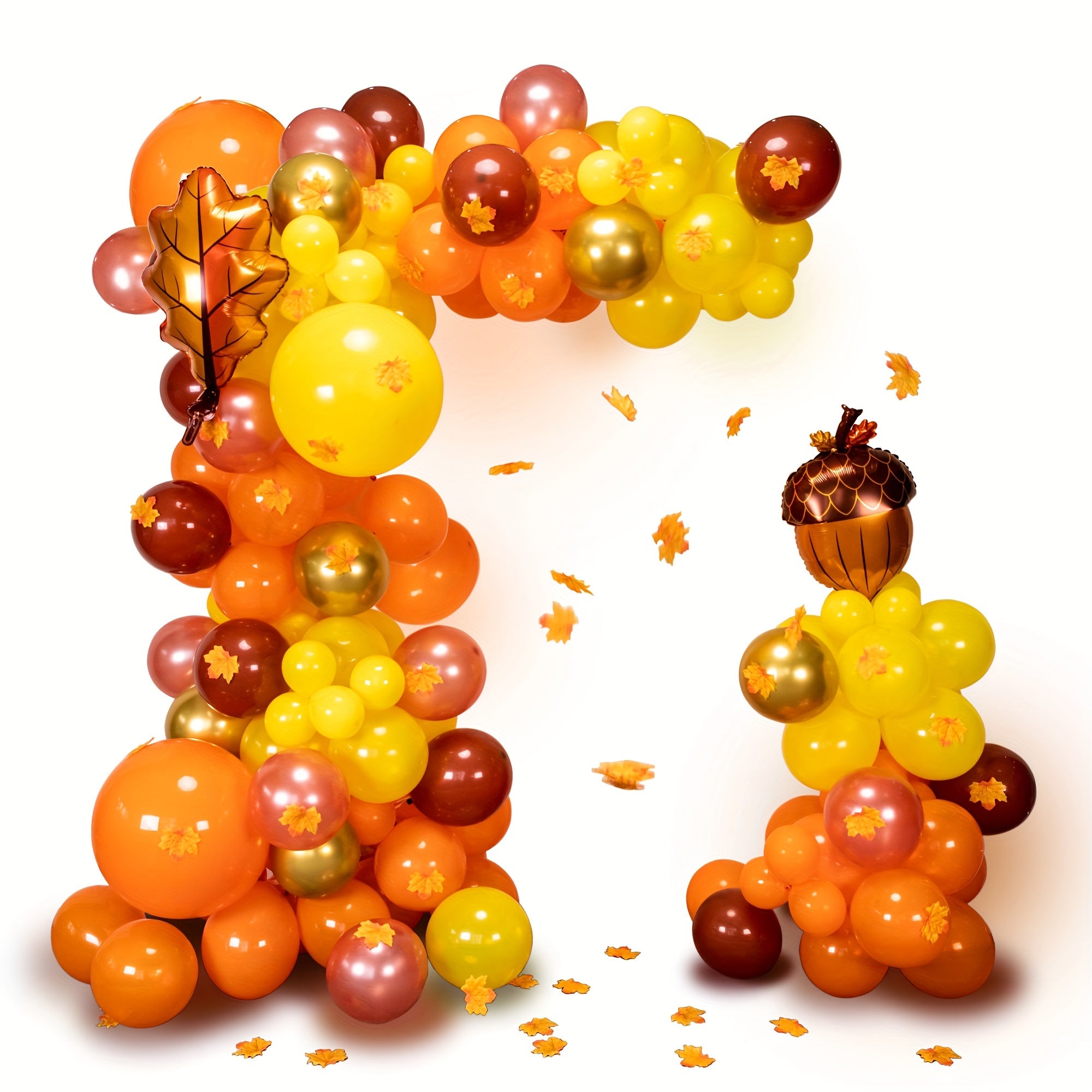 Fall Balloon Arch Thanksgiving Balloon Garland Kit Orange Brown Yellow