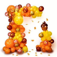 Fall Balloon Arch Thanksgiving Balloon Garland Kit Orange Brown Yellow