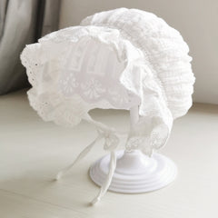Baby Girls Lace Edged Sun Hat for Summer Outdoor Protection
