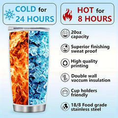 20oz Stainless Steel Double Wall Insulated Tumbler Coffee Cup Butterfly Pattern