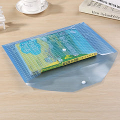 10pcs A4 Transparent File Bags, Closure Folder, Color Info