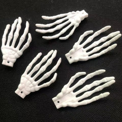 10pcs Halloween Skeleton Hand Figurine Pendant Decoration