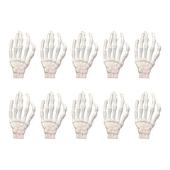 10pcs Halloween Skeleton Hand Figurine Pendant Decoration