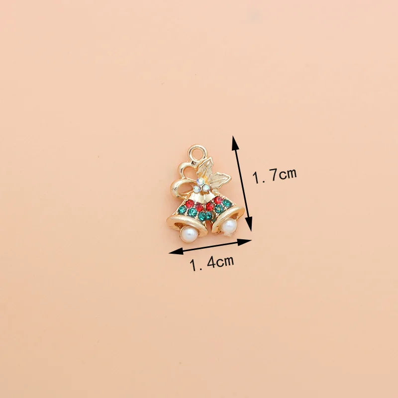 10pcs Christmas Enamel DIY Charms for Bag Earring Necklace Jewelry Making