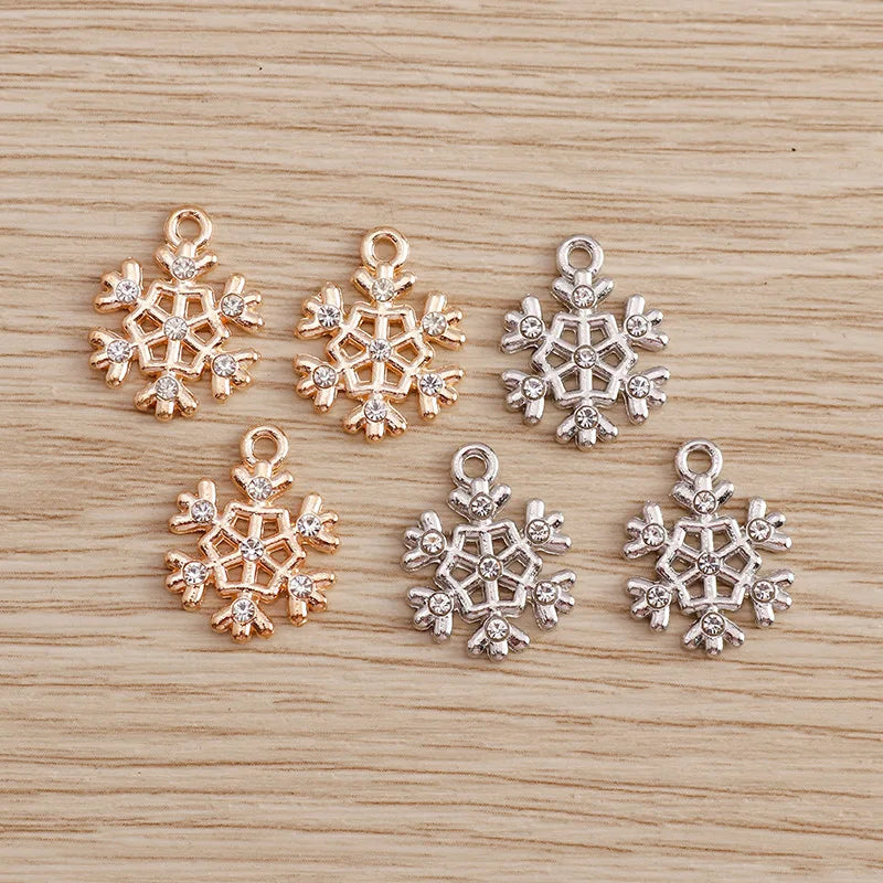 10pcs Christmas Enamel DIY Charms for Bag Earring Necklace Jewelry Making