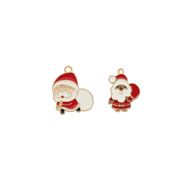 10pcs Christmas Santa Claus DIY Charms for Jewelry Making