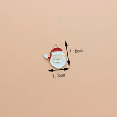 10pcs Christmas Santa Claus DIY Charms for Jewelry Making