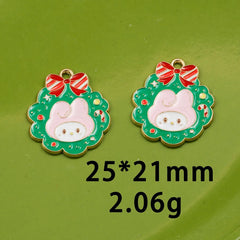 10pcs Christmas Enamel DIY Charms for Jewelry Making