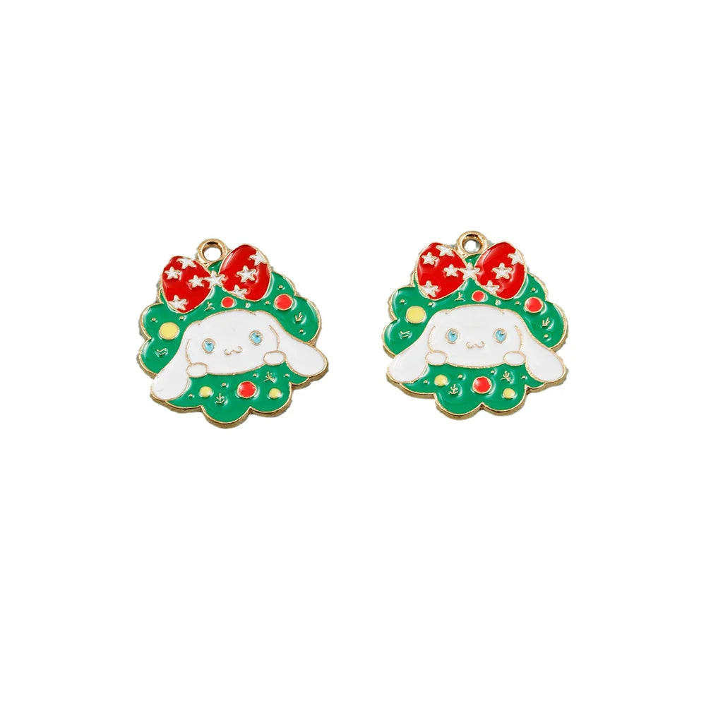 10pcs Christmas Enamel DIY Charms for Jewelry Making
