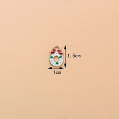 10pcs Christmas House Enamel Charms for Jewelry Making DIY Pendant