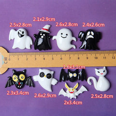 10pcs Halloween Resin Patch DIY Phone Case Hair Clip Earrings