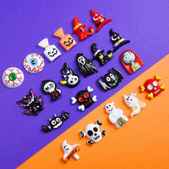 10pcs Halloween Resin Flatback Patch for DIY Phone Case Hairpin Earrings