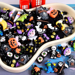 10pcs Halloween Ghost Skull Spider Resin Patch DIY Craft Making R178