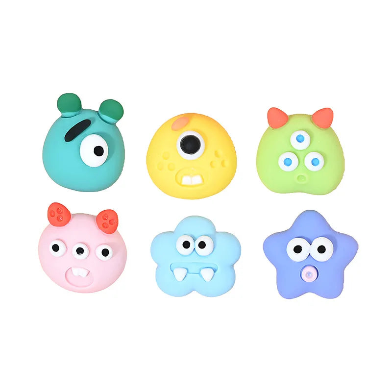 10pcs Halloween Monster Resin Patch DIY Phone Hair Earrings Charms
