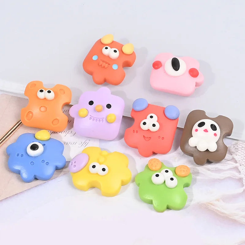 10pcs Halloween Monster Resin Patch for DIY Crafts R56