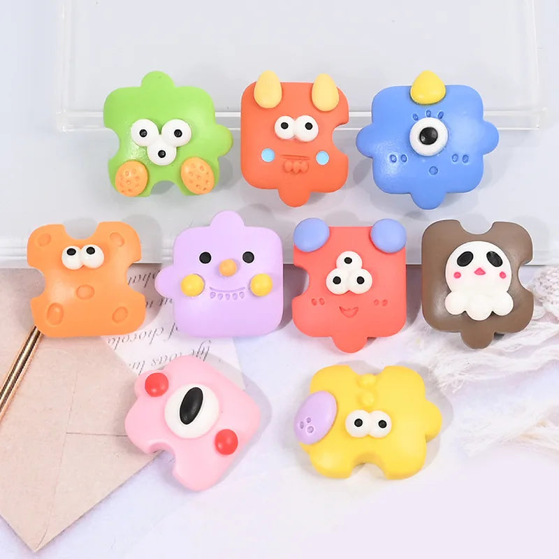 10pcs Halloween Monster Resin Patch for DIY Crafts R56