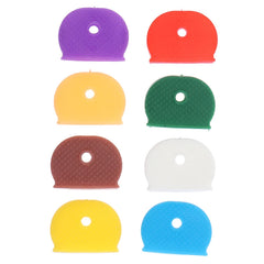 10pcs Random Hollow Rubber Soft Key Locks Keys Cap Key Covers Topper Keyring