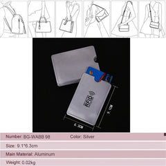 10pcs RFID Shielding Bag Aluminum Foil Anti-Degaussing Card Cover