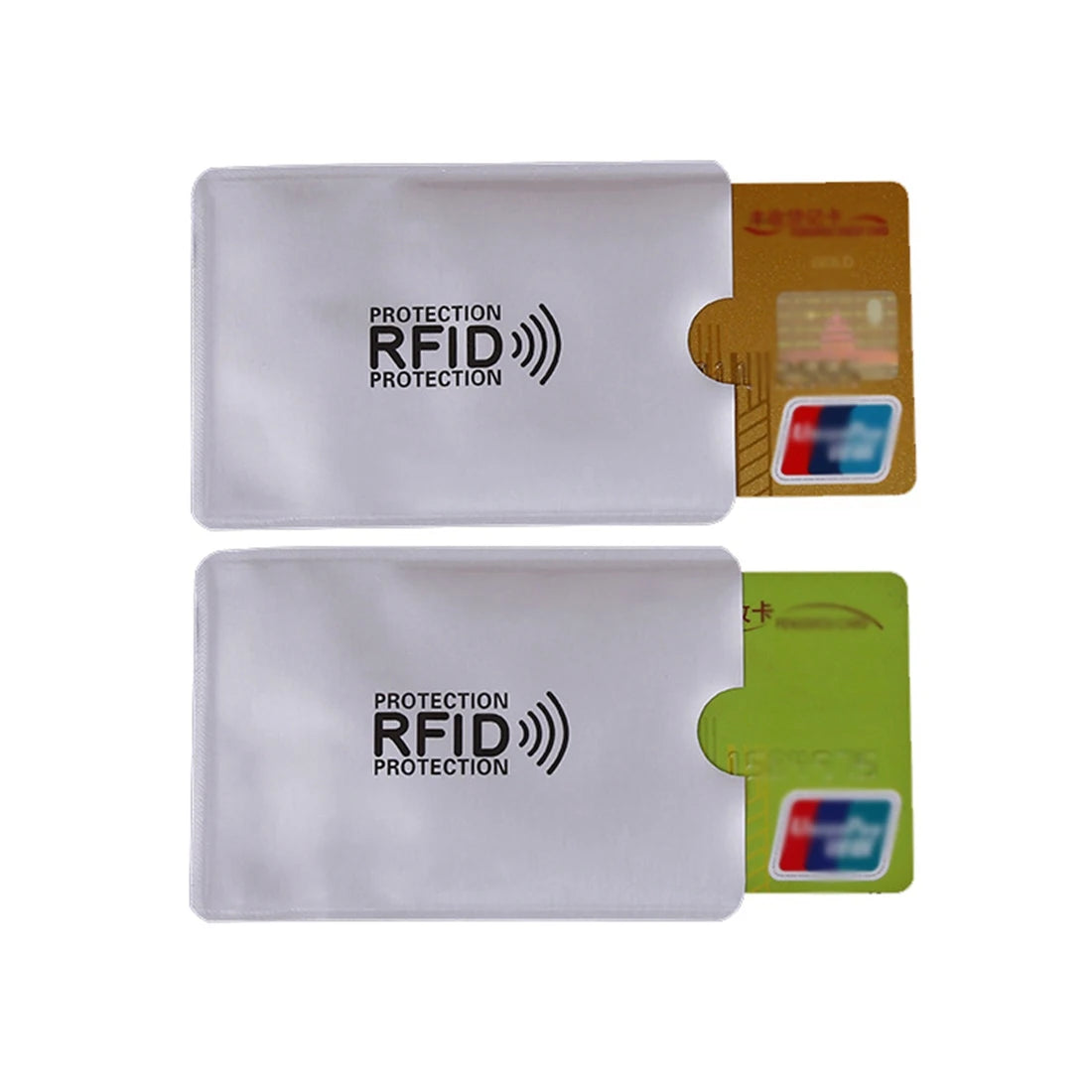 10pcs RFID Shielding Bag Aluminum Foil Anti-Degaussing Card Cover