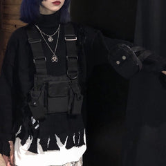 BYBB'S DARK Hip Hop Streetwear Men Tactical Shoulder Bags Chest Rig Bag