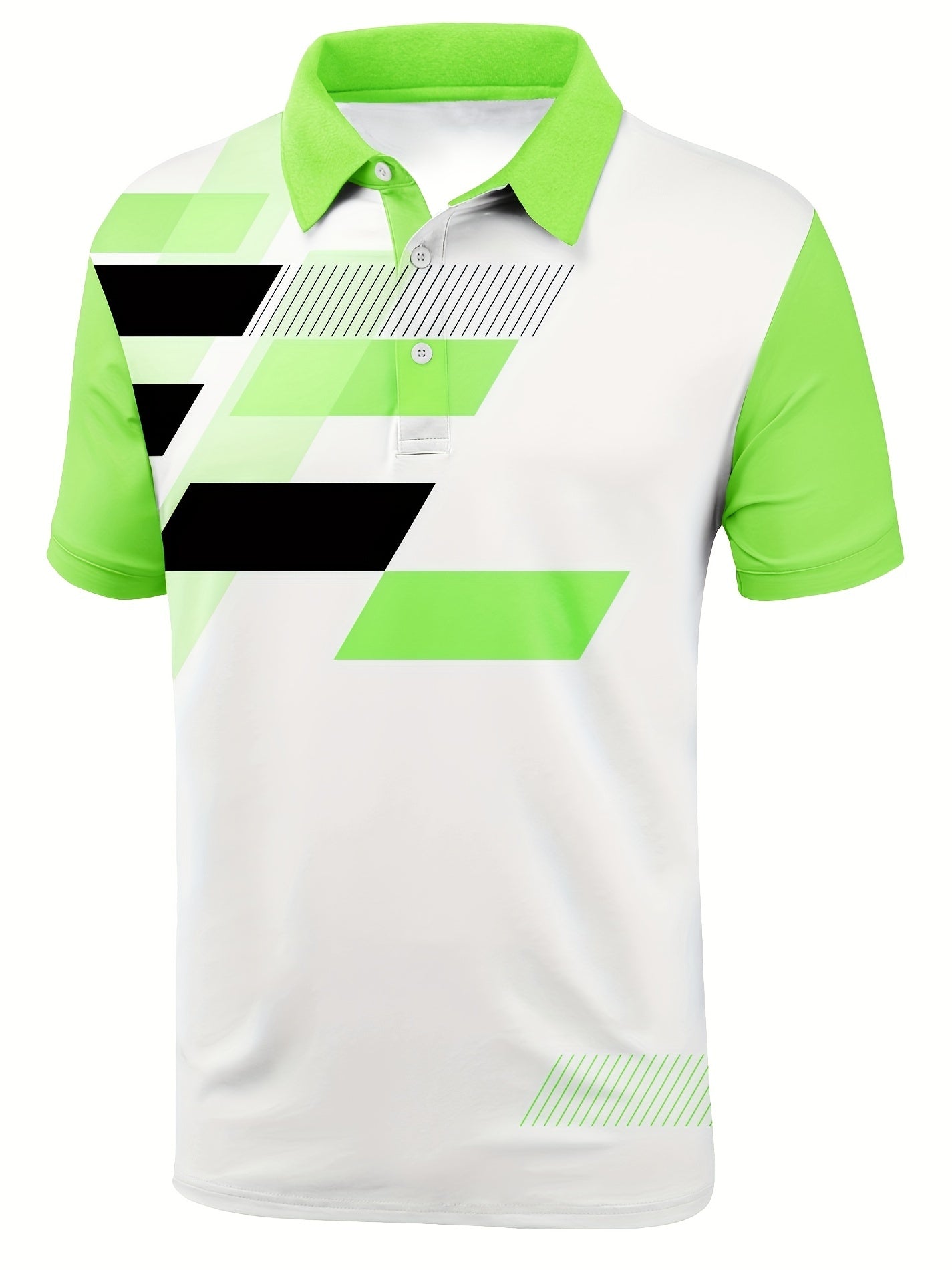 Men's Geometry Polo Shirt for Summer Outdoor Activities