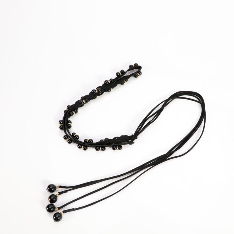 Faux Pearl Rope Belt Women's Tie up Style Skirt Waist Chain