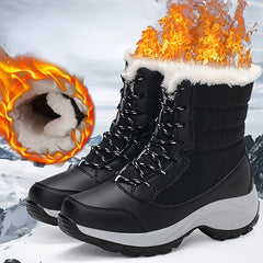 Women's Outdoor Snow Boots Warm Plush Lined Winter Insulated Shoes