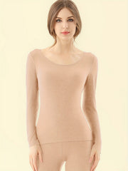 Soft Thermal Long Sleeve Crew Neck Top