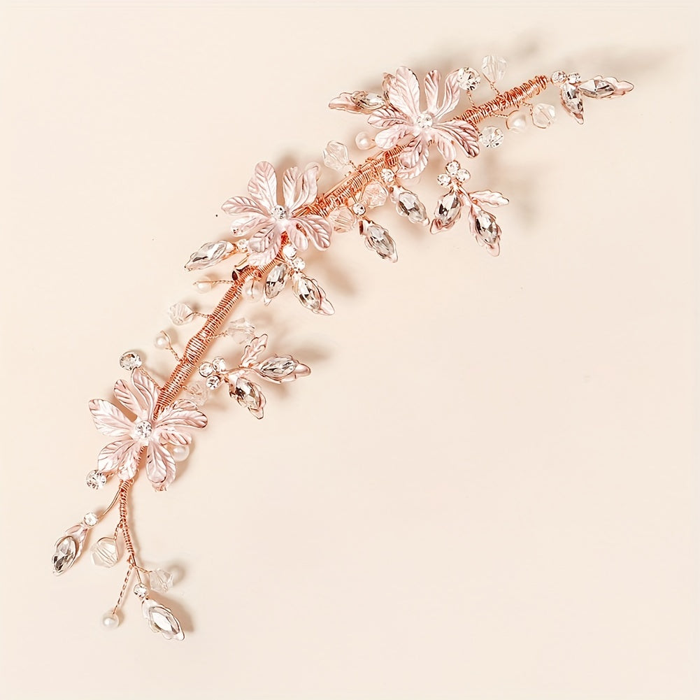 Crystal Leaf Hair Clip Bridal Headwear Non-slip Side Clip Hair Accessories