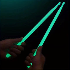 2pcs Luminous DrumStick Glow In The Dark Stage Performance Jazz Drumsticks