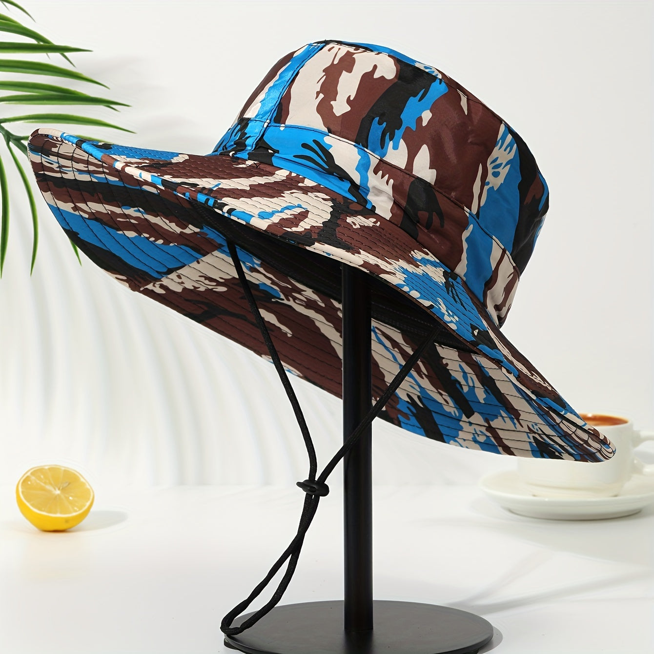 Camouflage Bucket Hat Wide Brim UV Protection Boonie Cap