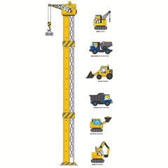 Construction Vehicles Wall Decal for Kids Room Decor