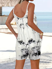 Floral Print Romper Jumpsuit Spaghetti Strap