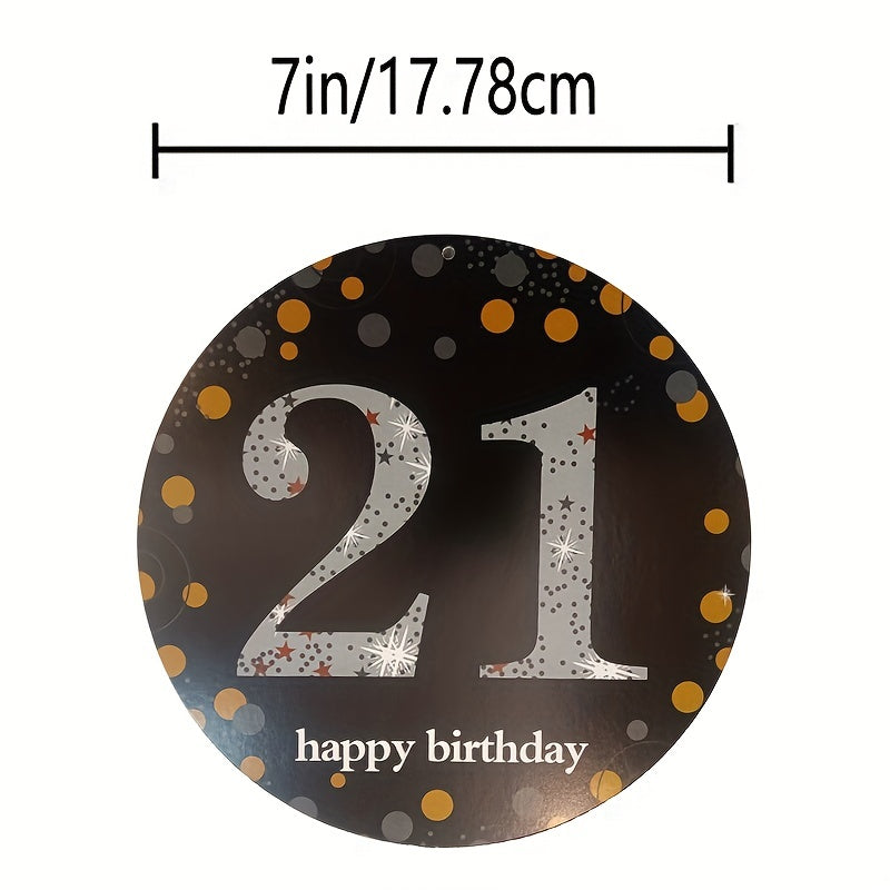 Unforgettable 21st Birthday: 12 Piece PVC Spiral Charm Decor