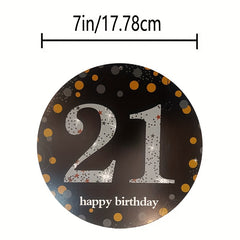Unforgettable 21st Birthday: 12 Piece PVC Spiral Charm Decor