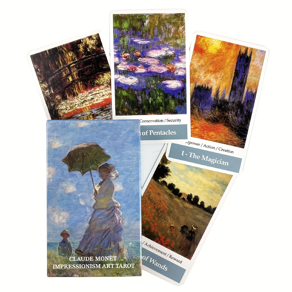 Claude Monet Tarot Deck Impressionism Art Tarot Card with Guidebook