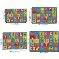Colorful Alphabet Game Large Carpet Area Carpet Soft Machine Washable