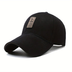 Label Patch Unisex Baseball Cap Solid Casual Dad Hats Adjustable Couple Sun Hats