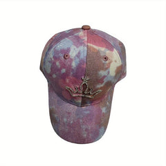 Crown Bear Hat Tie Dye Cotton Duck Tongue Hat for Kids