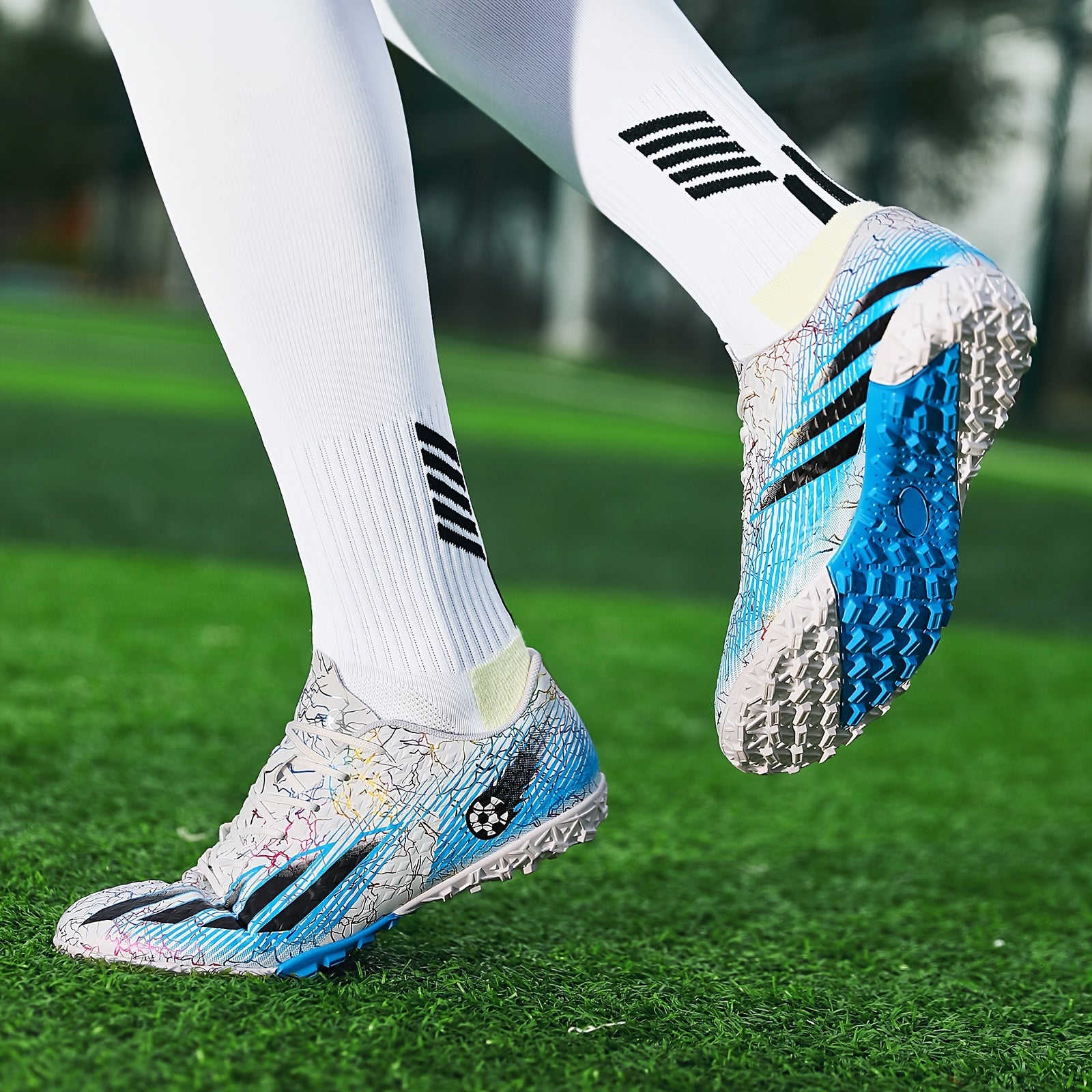 Men's Turf Football Boots Lace Up TF Soccer Cleats