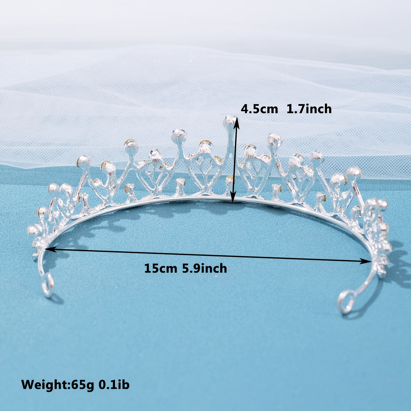 Rhinestone Pearl Crown Headband Bridal Wedding Princess Tiara Birthday