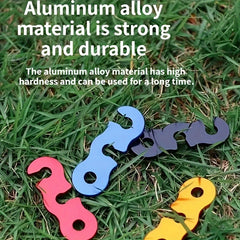 4pcs Tent Canopy Pull Rope Buckle Aluminum Alloy Three-eye Open Rope Buckle