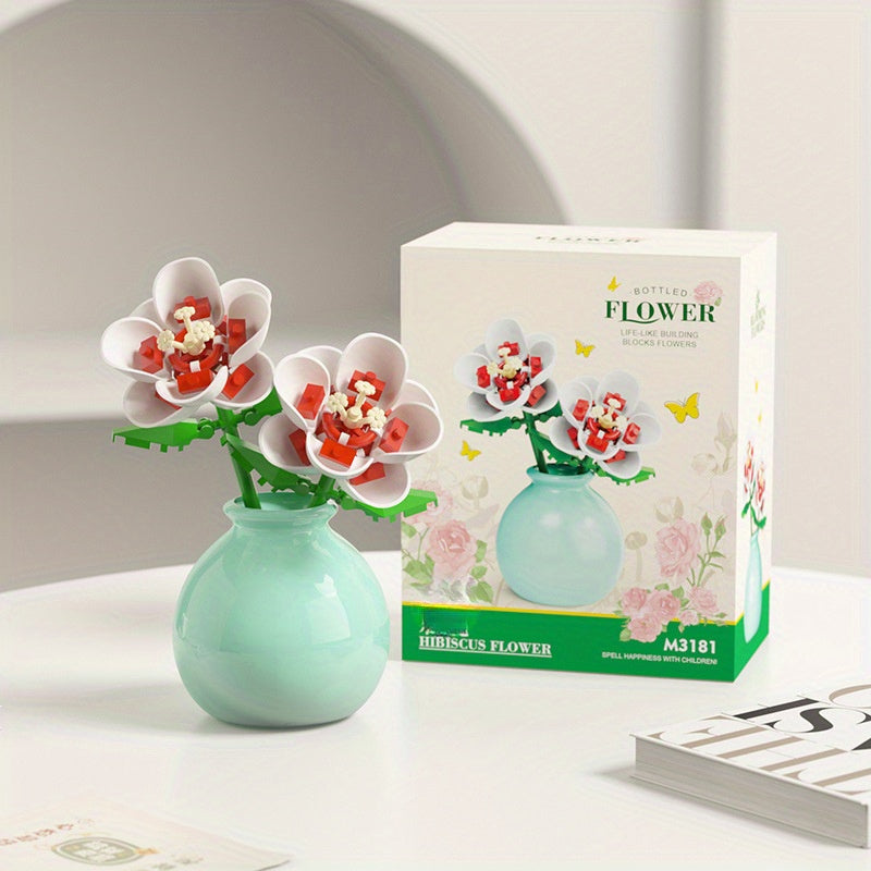 Sunflower & Tulip Building Blocks Toy Set for Kids