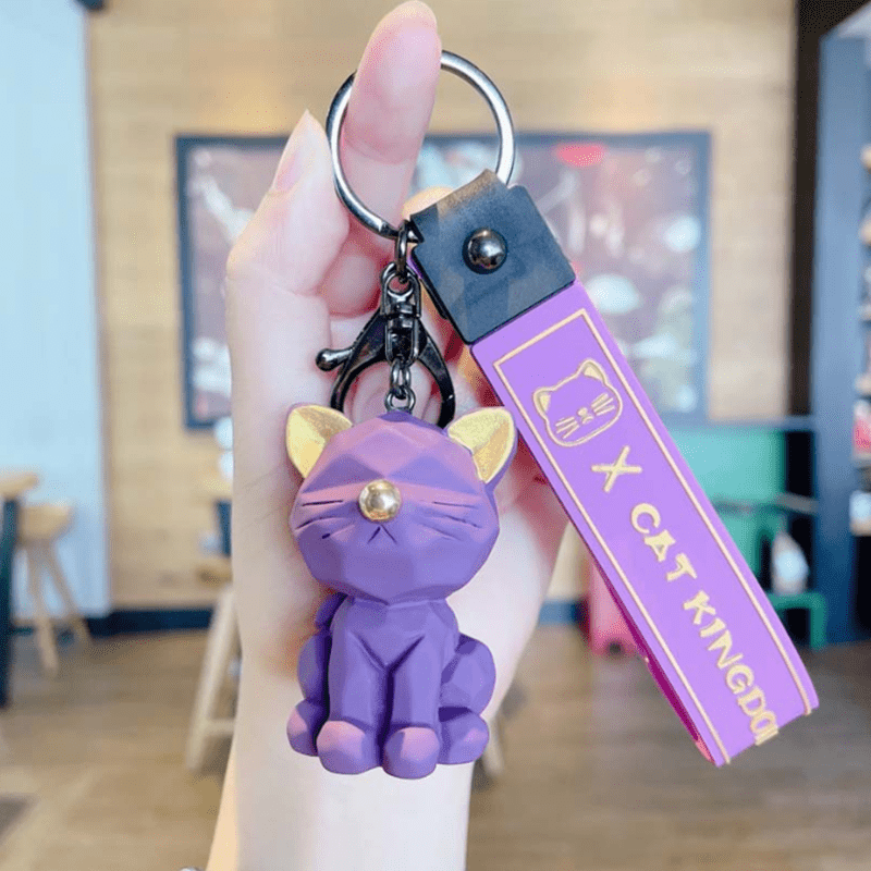 Resin Cat Keychain Cartoon Animal Bag Key Chain