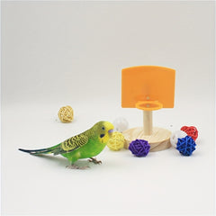 Parrot Mini Basketball Toy Set Educational Training Stand Perch