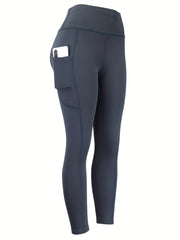 High Waist Yoga Leggings with Pocket Seamless Butt Lifting Elastic