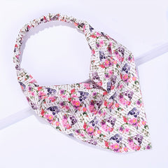 5pcs Halloween Head Scarf Pumpkin Skull Print Triangle Bandanas Hairband