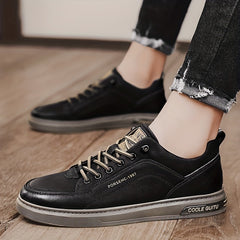 Men's Alphabet Detail Skate Shoes Wear resistant Non Slip Casual Shoes For Youth